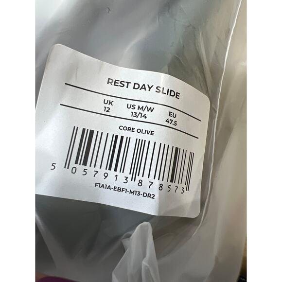 Gymshark Unisex Rest Day Slice Sandals Core Olive Mens Size 13 Womens Size 14 - Picture 8 of 8